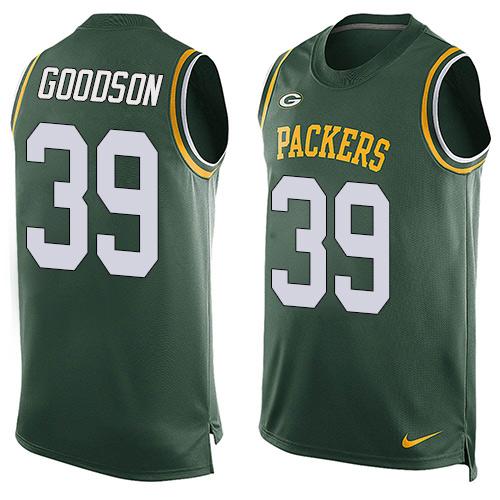Nike Packers #39 Demetri Goodson Green Team Color Men's Stitched NFL Limited Tank Top Jersey - Click Image to Close